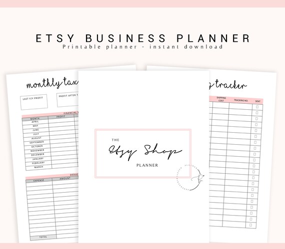 Etsy Shop Planner Printables Business Planner Insert Order Form Income Expense A5 Planner Insert Half Page Letter A4 Kikki K Filo