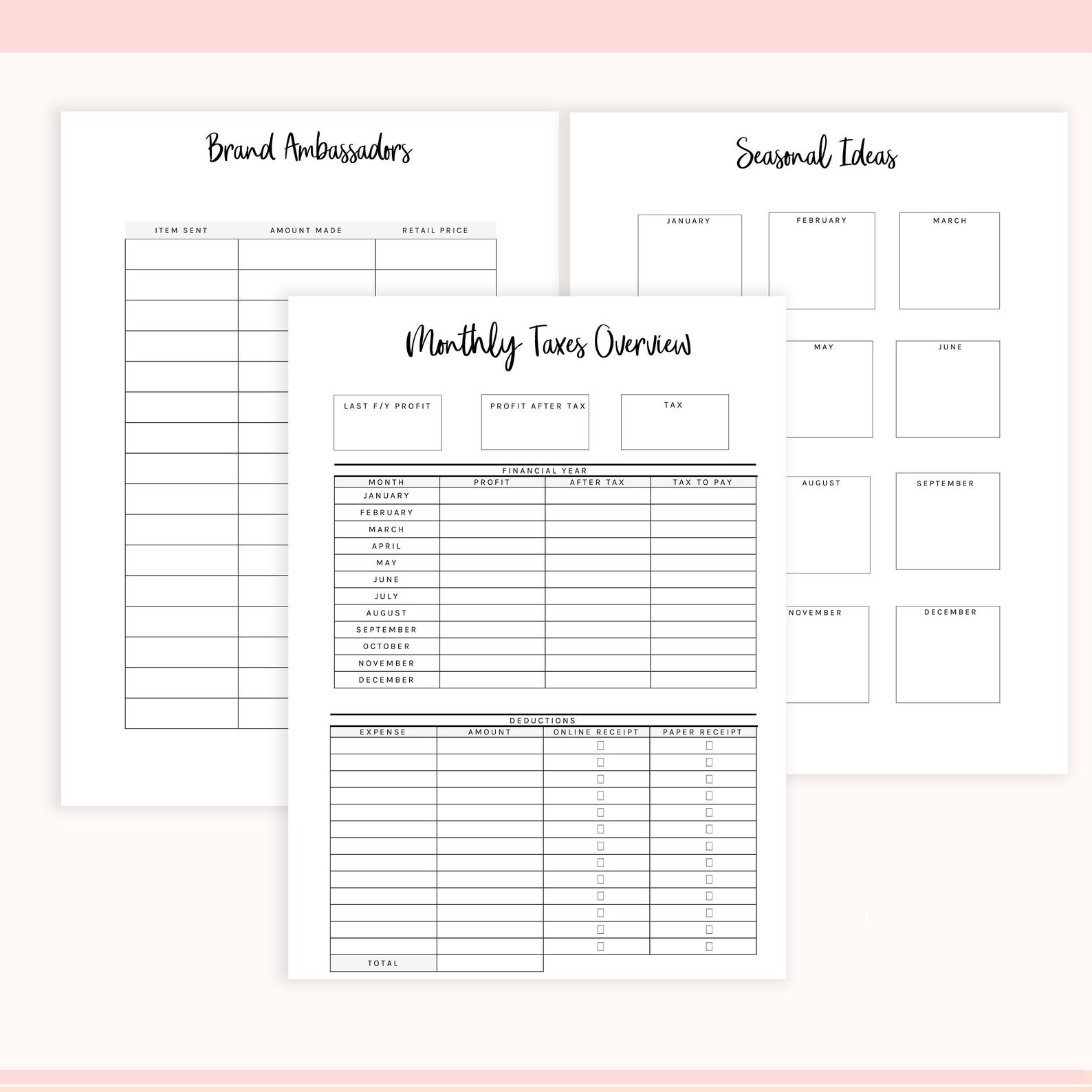 Etsy Business Planner Etsy Shop Planner Business Printable | Etsy