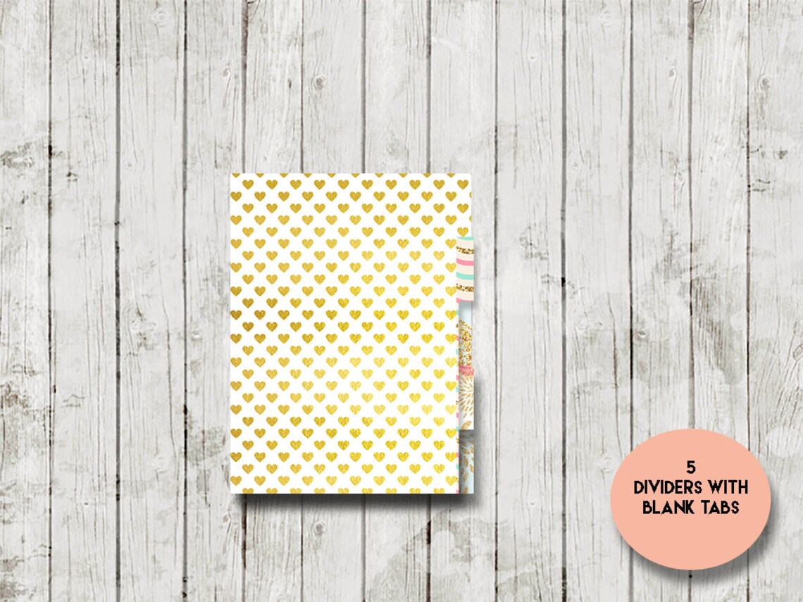 SALE A5 Dividers Printable Set of Five Planner Dividers - Etsy UK