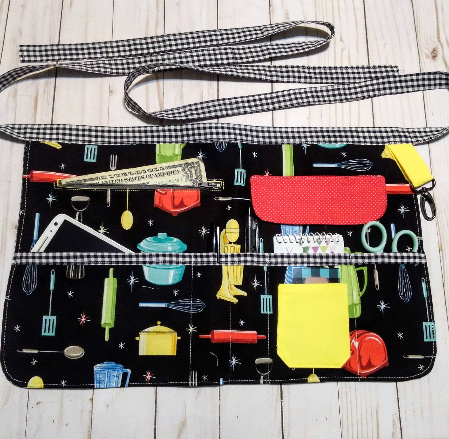 Retro Kitchen Vendor Cash Apron Half Apron Farmer's Etsy