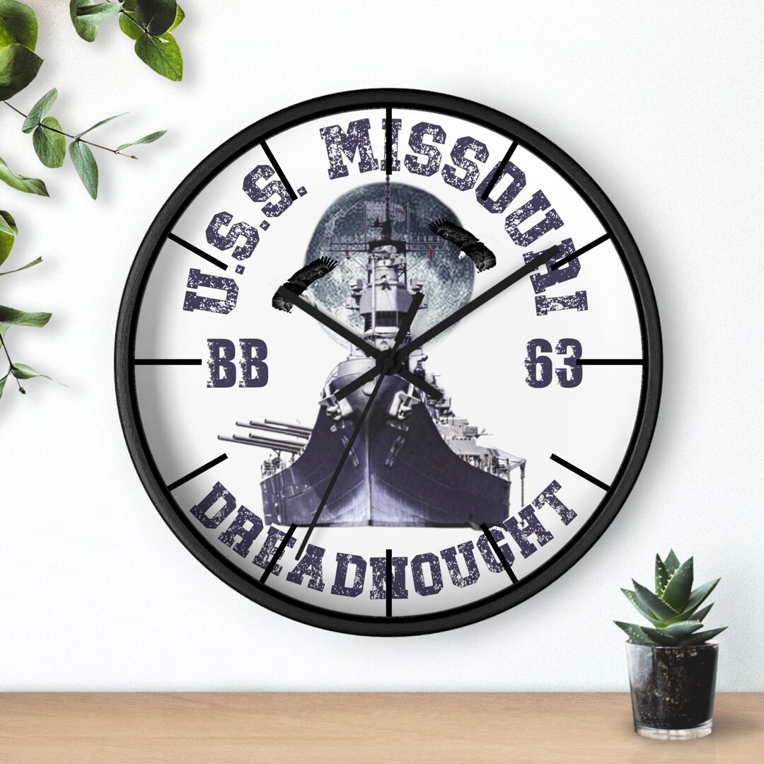 Clock US Navy Battery Operated Clock Military Clocks Iowa Class