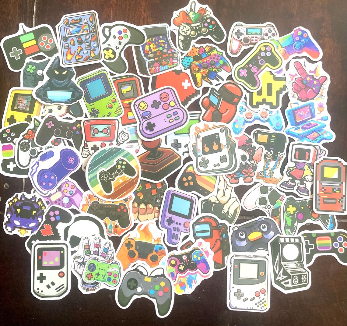Retro Gamer Console Stickers- Set of 25 Cool Waterproof Stickers - Etsy