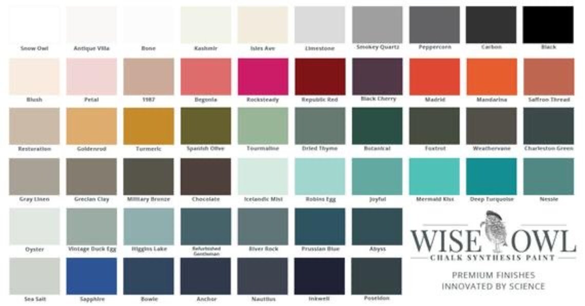 Wise Owl Chalk Synthesis Paint 16 oz. Pint Chalk Paint Wise Etsy