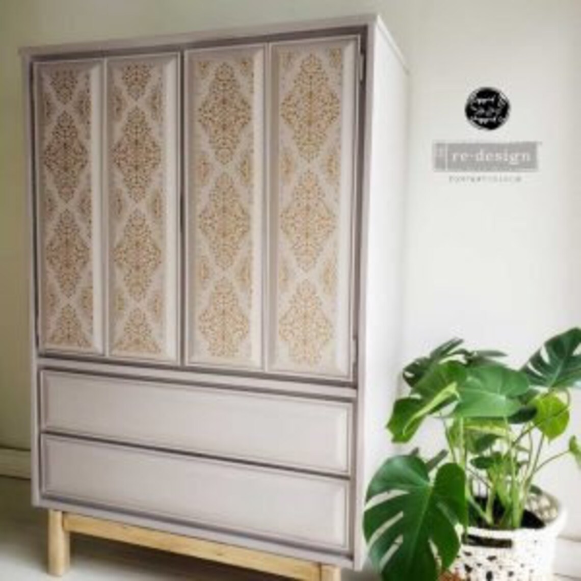 Kacha Gold Damask Transfer Redesign Wit Prima Rub On Etsy