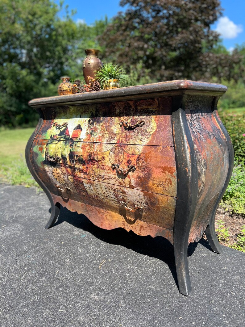 Bombay Chest Painted Bombay Chest Bombay Dresser Dresser Etsy