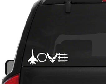 Proud Wife US AIR FORCE VETERAN Vinyl Decal Sticker for Car//Window//laptop AF022