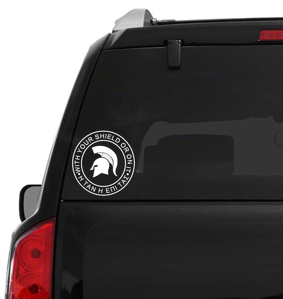 Spartan Helmet Car Decal