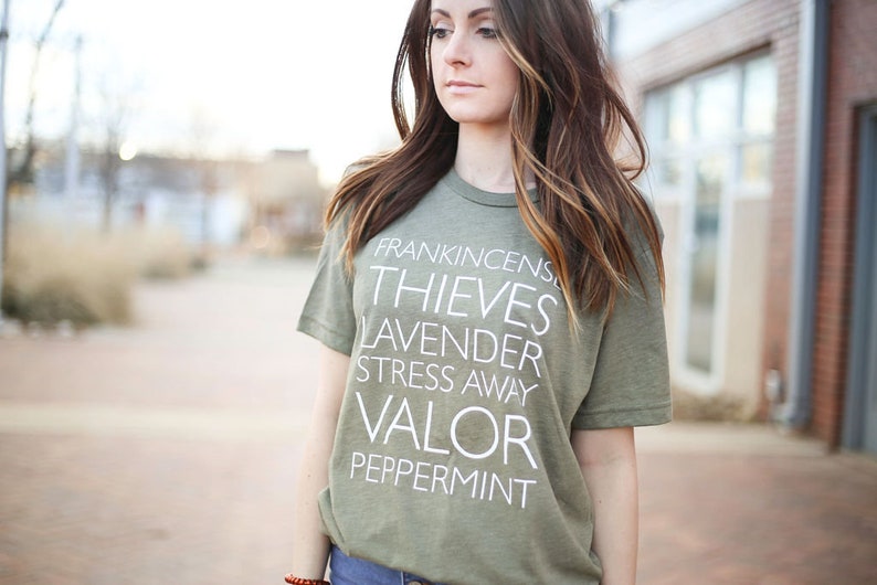 Essential Oils Shirt, Frankincense, Thieves, Lavender, Stress Away, Valor, Peppermint, Essential Oils Consultant, Essential Oil Gift image 3