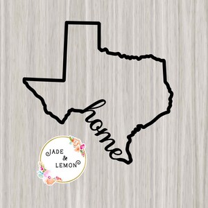 Texas home vinyl decal - Rio Grande - outline of state Texas car decal - Texas decal - State Decal - Vinyl Decal - Texas Outline