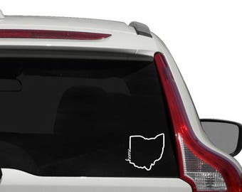 Ohio home vinyl decal - outline state of Ohio car decal - Ohio decal  - Ohio state outline - Ohio state - Ohio state decal