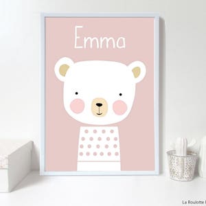 Affiche Personnalisee Ours decoration Chambre Bebe Enfant Etsy France