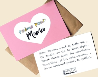 Cadeau Mamie, Poème, Fête des grands-Mères