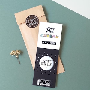 Carte badge cadeau porte bonheur