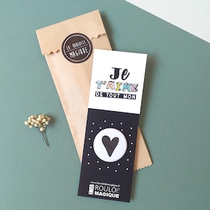 Carte badge cadeau / Je t'aime
