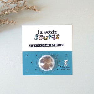 Carte dent de lait, petite souris, carte porte pièce, carte cadeau