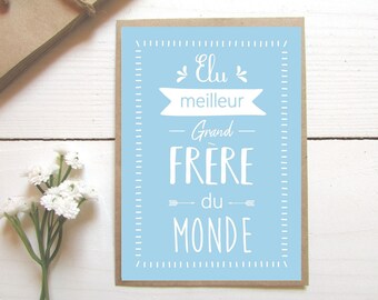 Carte, Grand Frère,Cadeaux