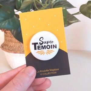 Cadeau Témoin Homme, Carte badge Super Témoin, Mariage