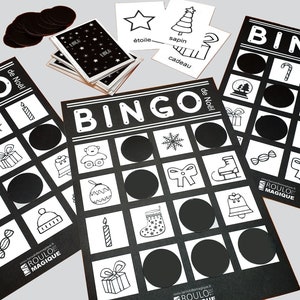 Jeu Bingo de Noël, jeu pour enfants, Cadeau fêtes, Noël