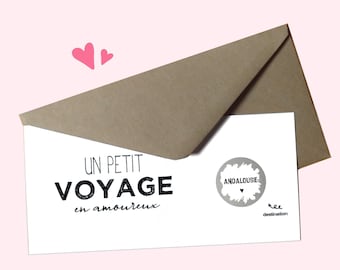 Carte à gratter,Voyage,Week-end,Vacances,Surprise, cadeau
