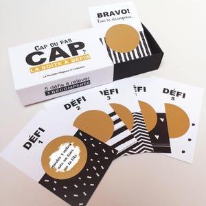 Boîte à défis - carte à gratter personnalisable - Cap ou pas cap - jeu cadeau