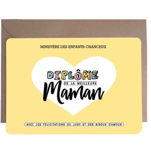 Fête des Mères - Cadeau Maman - Diplôme - Joli Poème