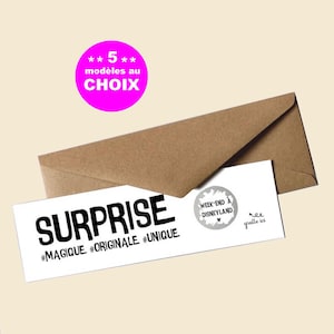 Carte à gratter, ticket, annonce,billet,surprise,cadeau
