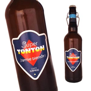 étiquette bouteille, Annonce naissance,Tu vas être Tonton, annonce grossesse