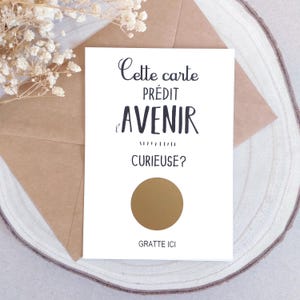 Carte à gratter,annonce grossesse,carte surprise
