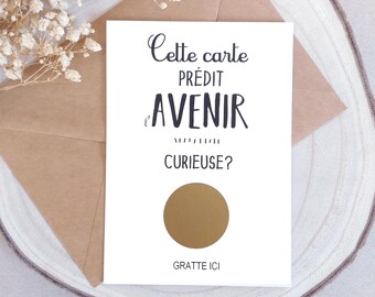 Carte à gratter,annonce grossesse,carte surprise