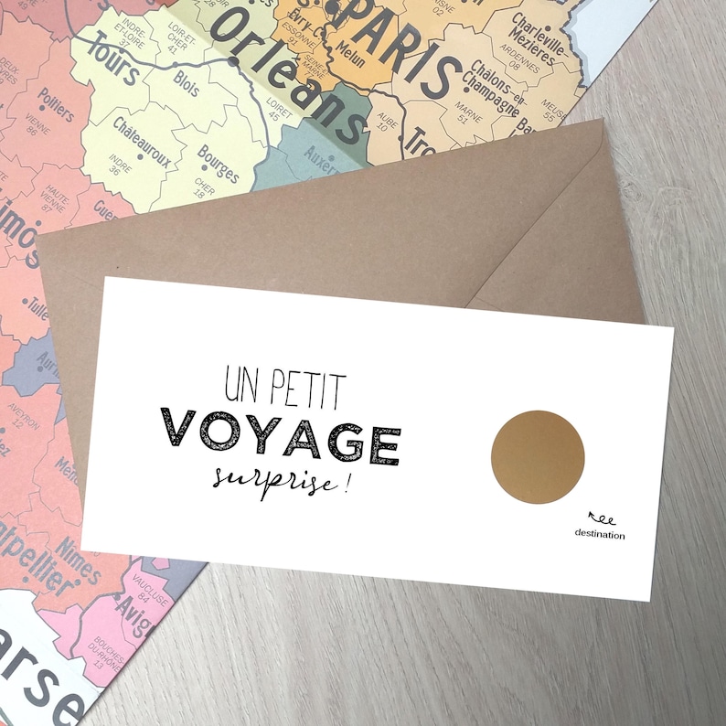 Carte à gratter,Voyage,Week-end,Vacances,Surprise, cadeau image 3