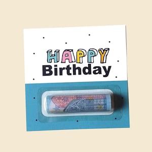 Carte anniversaire porte-billet, carte cadeau