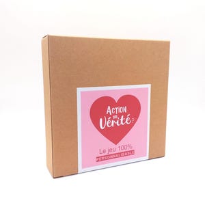 Jeu Action ou Vérité, jeu de cartes, carte à personnaliser,jeu de couple,cadeau amoureux, Saint Valentin,jeu famille, jeu amis, boîte cadeau