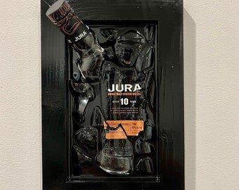 Jura 10 Year Bottle Glass Wall Art in Resin