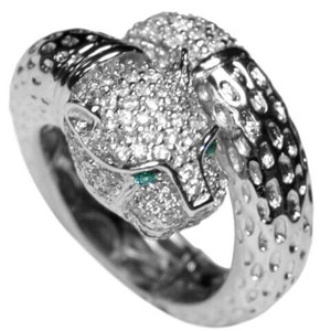 Pave Panther Clear CZ Ring
