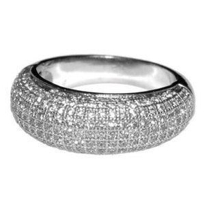 Pave Dome CZ Band Ring