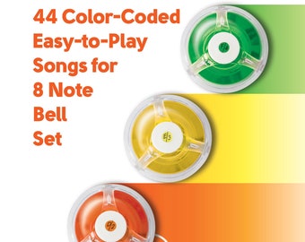 44 Color-Coded Easy-to-Play Songs for 8 Note Bell Set : Elementary level (Volume 1) [Digital e-book]