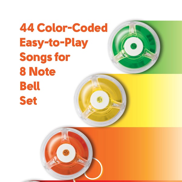 44 canciones fáciles de tocar codificadas por colores para un juego de campanas de 8 notas: nivel elemental (Volumen 1) [Libro electrónico digital]