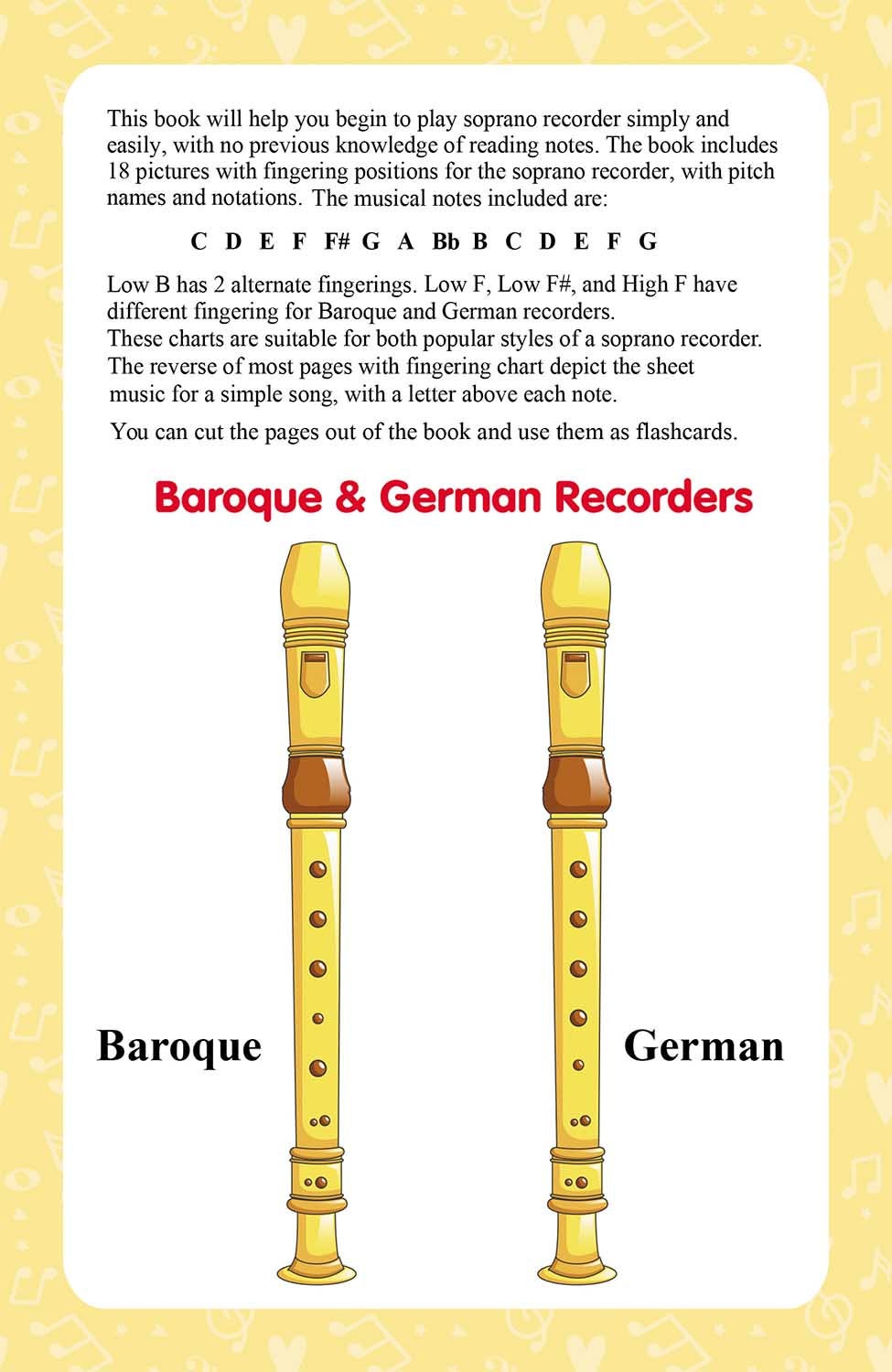 6-Pack Soprano Recorders - German Style 8-Hole Descant Flutes With Cleaning Rods For Beginners