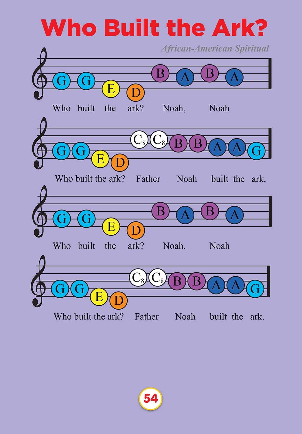 Super Easy Gospel Songbook for Beginners of All Ages: for Color Bell ...