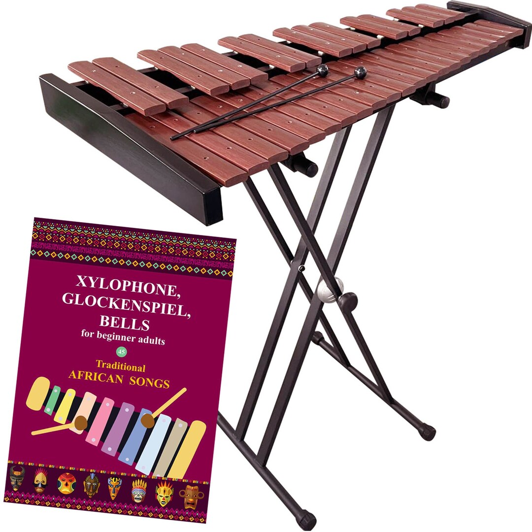 37 Key Professional Chromatic Xylophone With Mallets, Adjustable Stand, Carrying Bag