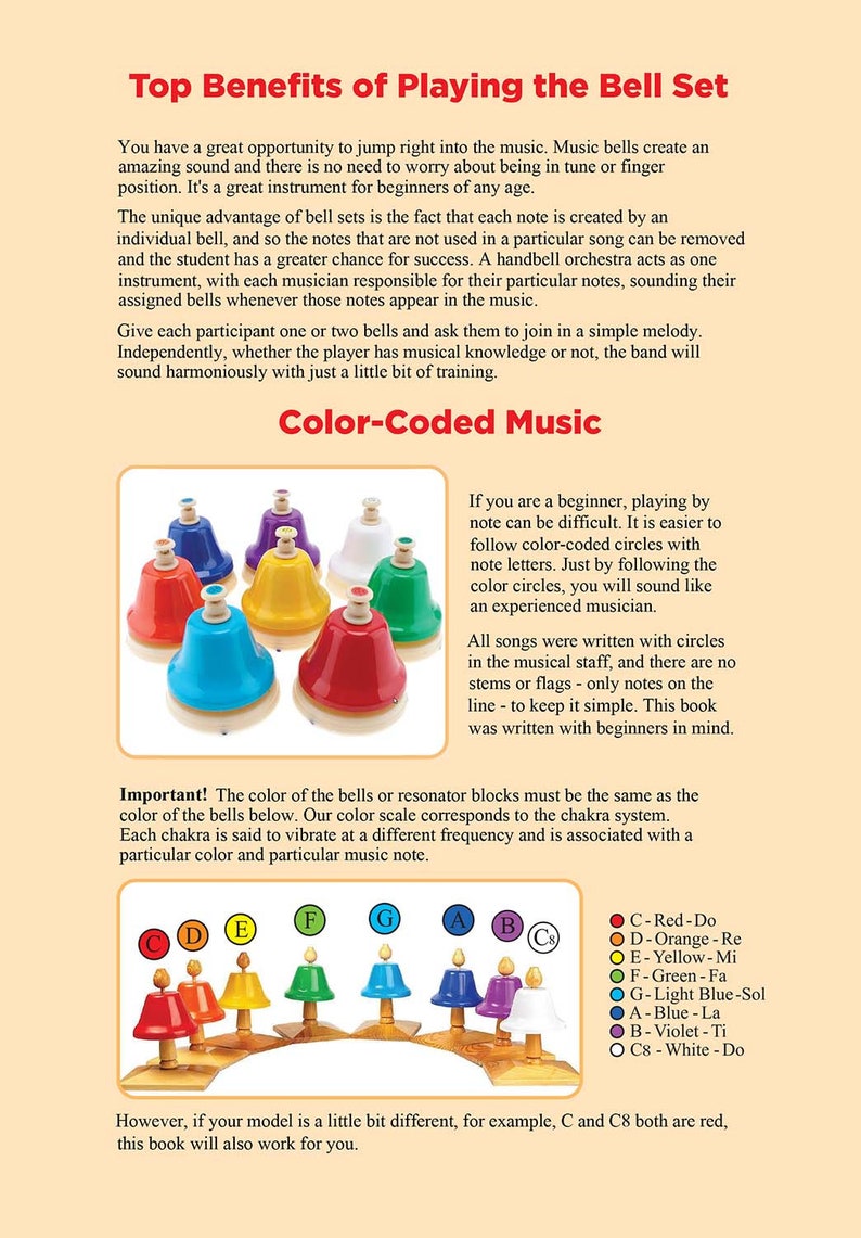 Super Easy Gospel Songbook for Beginners of All Ages: for Color Bell ...