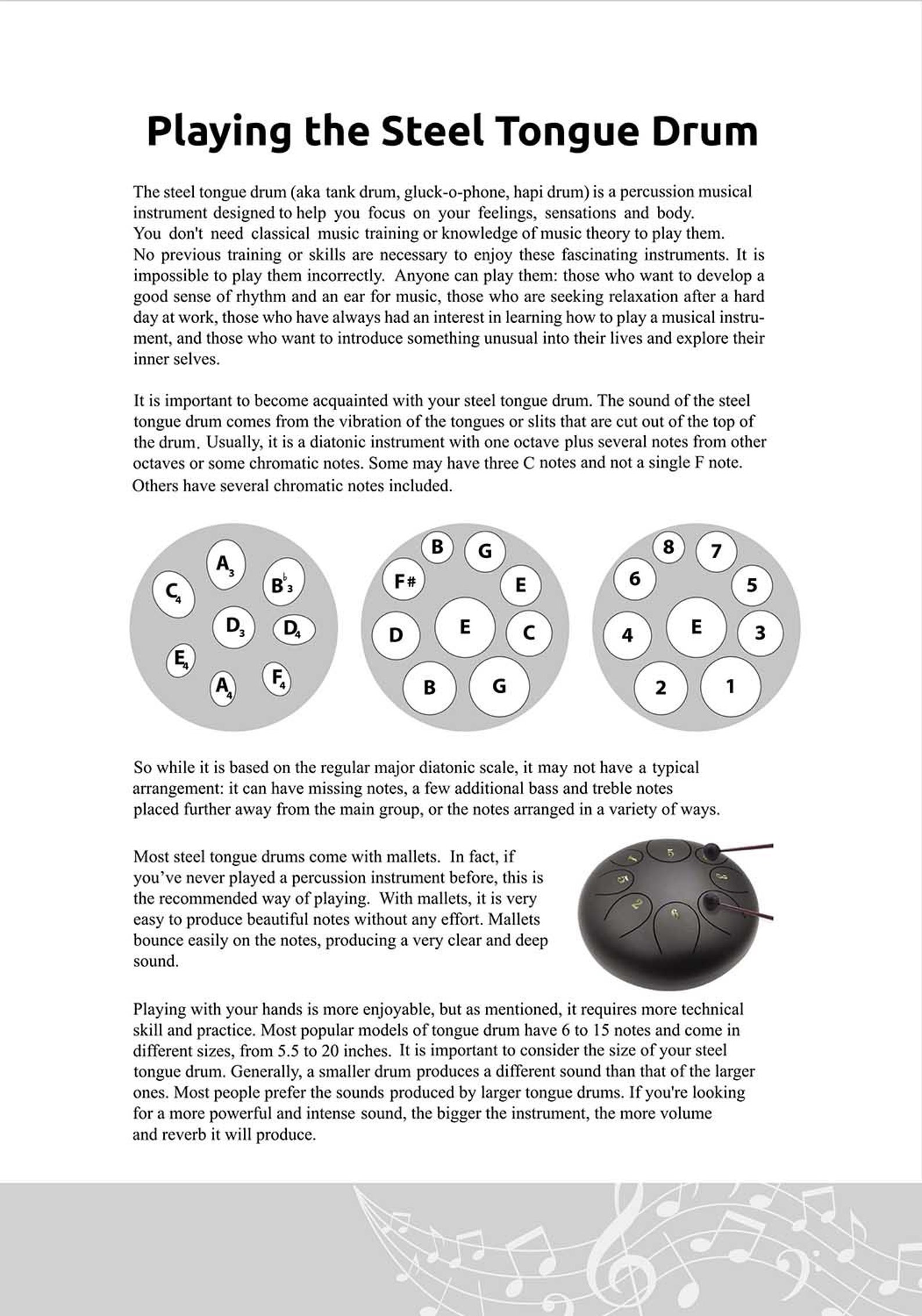 70 Simple Songs For The 8 note Tongue Drum Without Musical Notes Just 