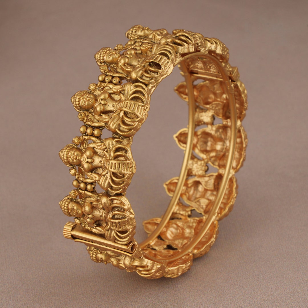 Buy Indian Gold Bangle, Indian Wedding Set, Maa Lakshmi Kada by