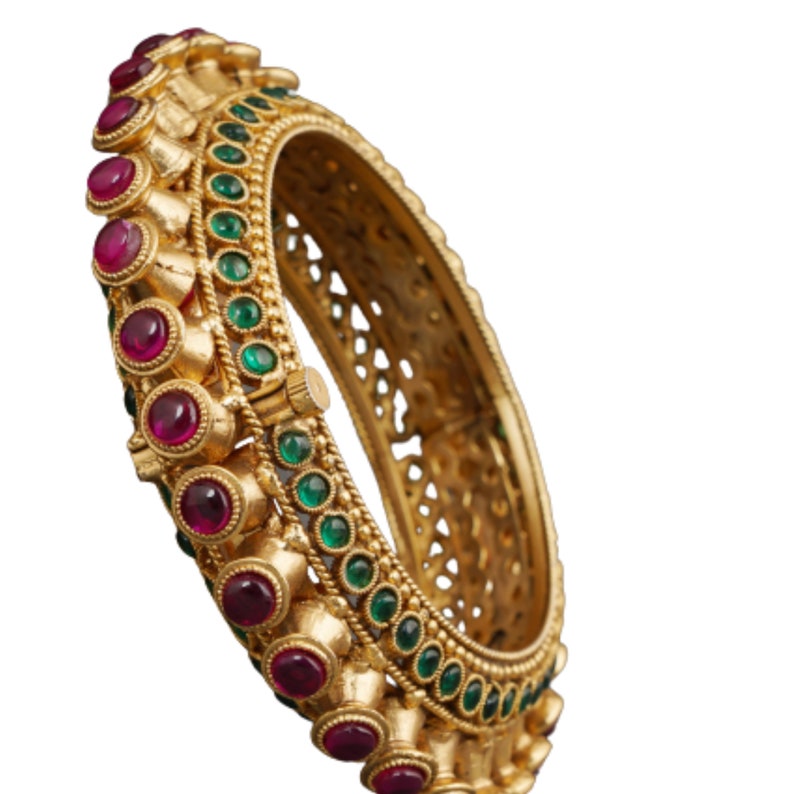 Indian Gold Bangle Indian Wedding Set Traditional Gold Etsy