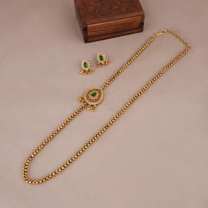 Indian gold brooch chain, gold jewelry, traditional jewelry, chain for womens