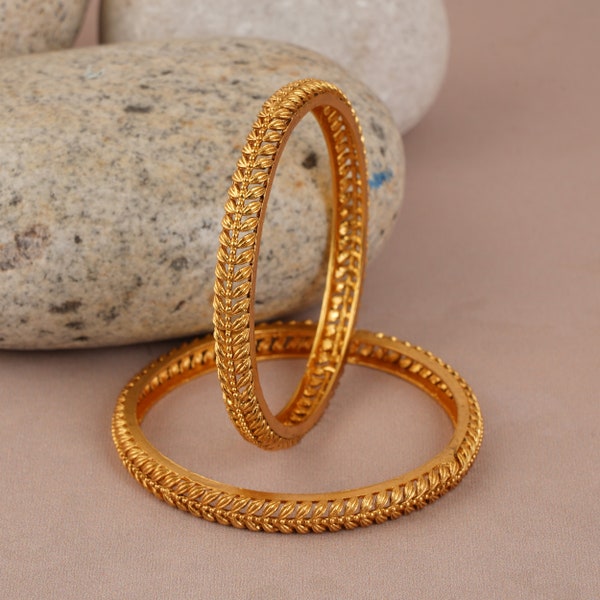 Gold Bangles Etsy