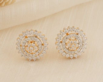CZ Bridal Jewelry, nakshatra earing, American Diamond Earring, minimalist jewellery, Wedding Jewelry, Bridesmaid Jewelry