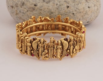 Indiase armbanden sieraden, hindoeïstische God armbanden, gouden te openen armband, Indiase parel armbanden van Smarsjewelry