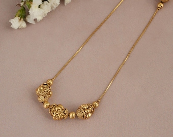 Indian jewelry, traditional jewelry, gold chain for women, everyday wear