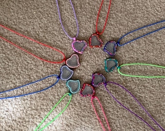 Heart Glass Necklace with 23” necklace